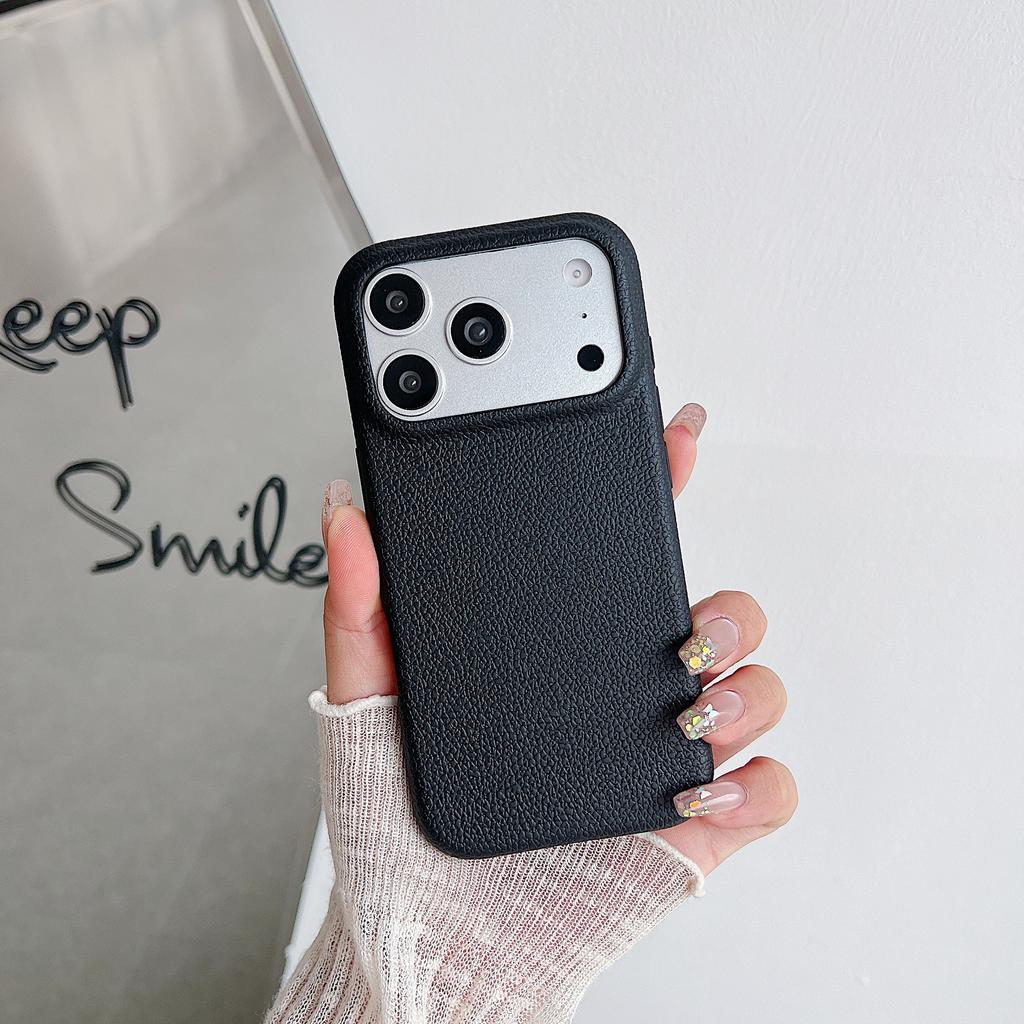 Premium-looking Phone Case for IPhone 17, Solid Color Leather Texture, Apple 16 Phone Case, 13/12 Soft Case