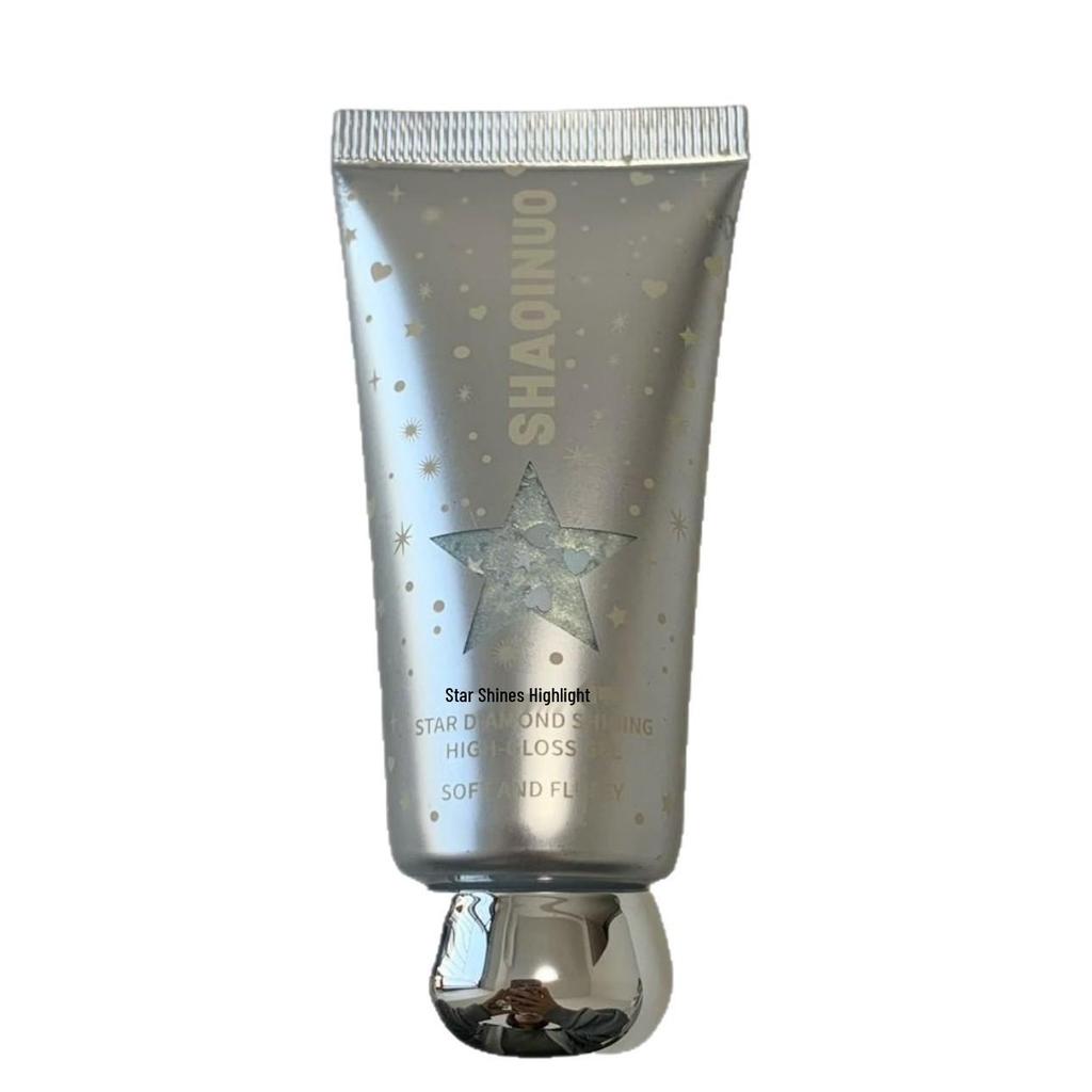 SHAQINUO Sternen-Diamant-Schimmer-Gel: Perlmuttfarbener Glitzer-Highlighter für einen auffälligen Bühnen-Make-up-Look.