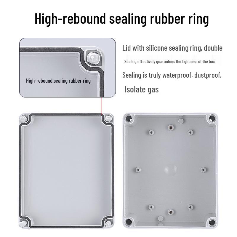 Outdoor Waterproof ABS Power Supply & Monitoring Socket Box with Wiring Terminal & Button