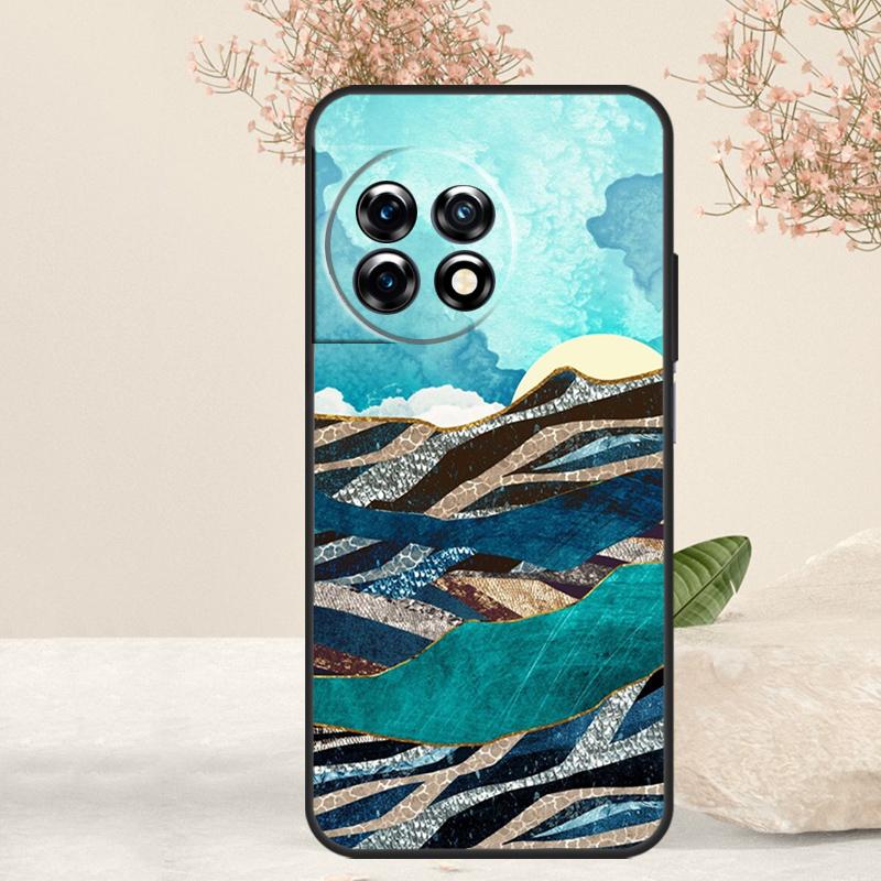 Gold Landscape Painting Case For OnePlus 15R 13R 13T 15 13 12 12R 11 10T 8 9 10 Pro Nord 5 CE 4 3 Lite N20 N30 Cover