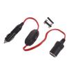 Cigarette Lighter Extension Cord with Switches Male Plug to Female Socket Heavy Duty Extension Cable with LED Lights