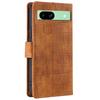 For Google Pixel 8a Phone Cover Crocodile Texture Skin-Touch Leather Case with Magnetic Clasp