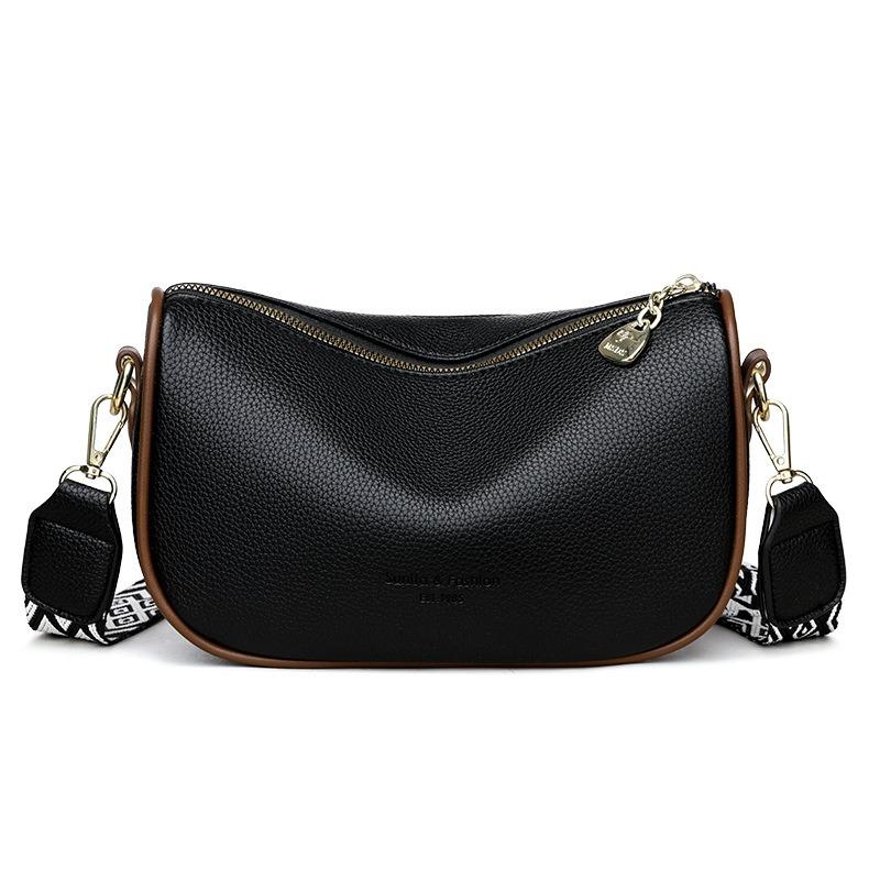 Bolso de Mujer de Cuero Suave Moda Bolso de Hombro Cruzado de Cuero Suave Bolso Almohada Popular