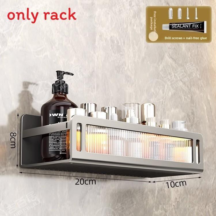 Space Aluminum Wall Mount Bathroom Shelf With Layer Storage For Toilet And Sink Area