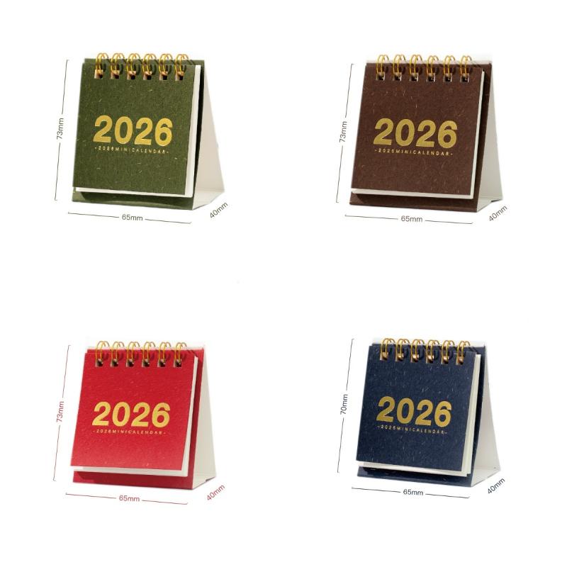 2026 Mini Prosty Kalendarz Mały Kalendarz Biurkowy Kreatywny Kalendarz Spiralny Planer Dekoracja Biurkowa Artykuły Biurowe Prezenty Noworoczne