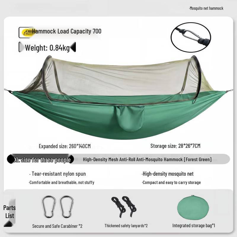 Portable Camping Hammock with Mosquito Net