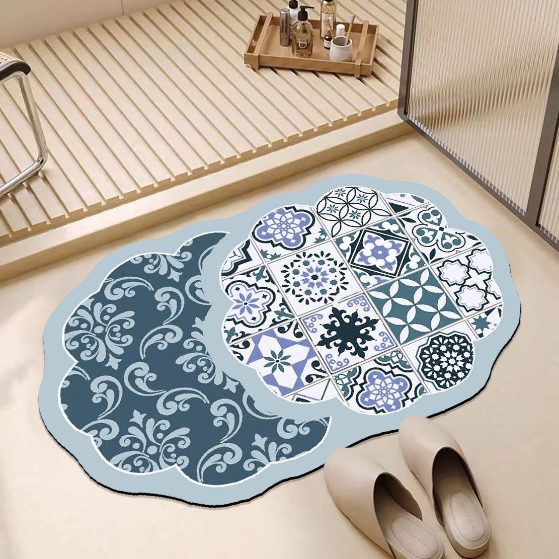 

Diatom Mud Toilet Floor Mat Toilet Water Absorption Non-Slip Quick-Drying Bathroom Door Floor Mat Waterproof Leave-In Foot Pad Quality 40X60cm 15.7X23.6in