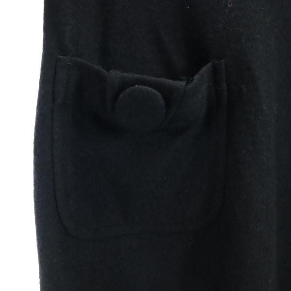 Marc Jacobs Wool Blend 7 Minutes Sleeve V Neck One Piece 6 Black Tunic Women Used