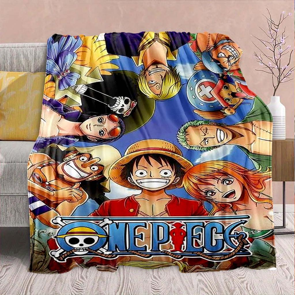 One Piece Anime Flaneldecke - Weich Warm Perfekt für Sofa, Bettwäsche Camping Reisen Büro Heimdekoration -QJY