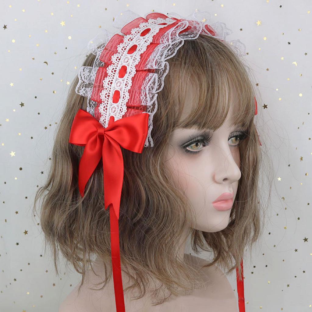 Japanese Lolita Lace Headdress: Sweet, Versatile, Soft Girl KC Headband for Maid or Daily Wear