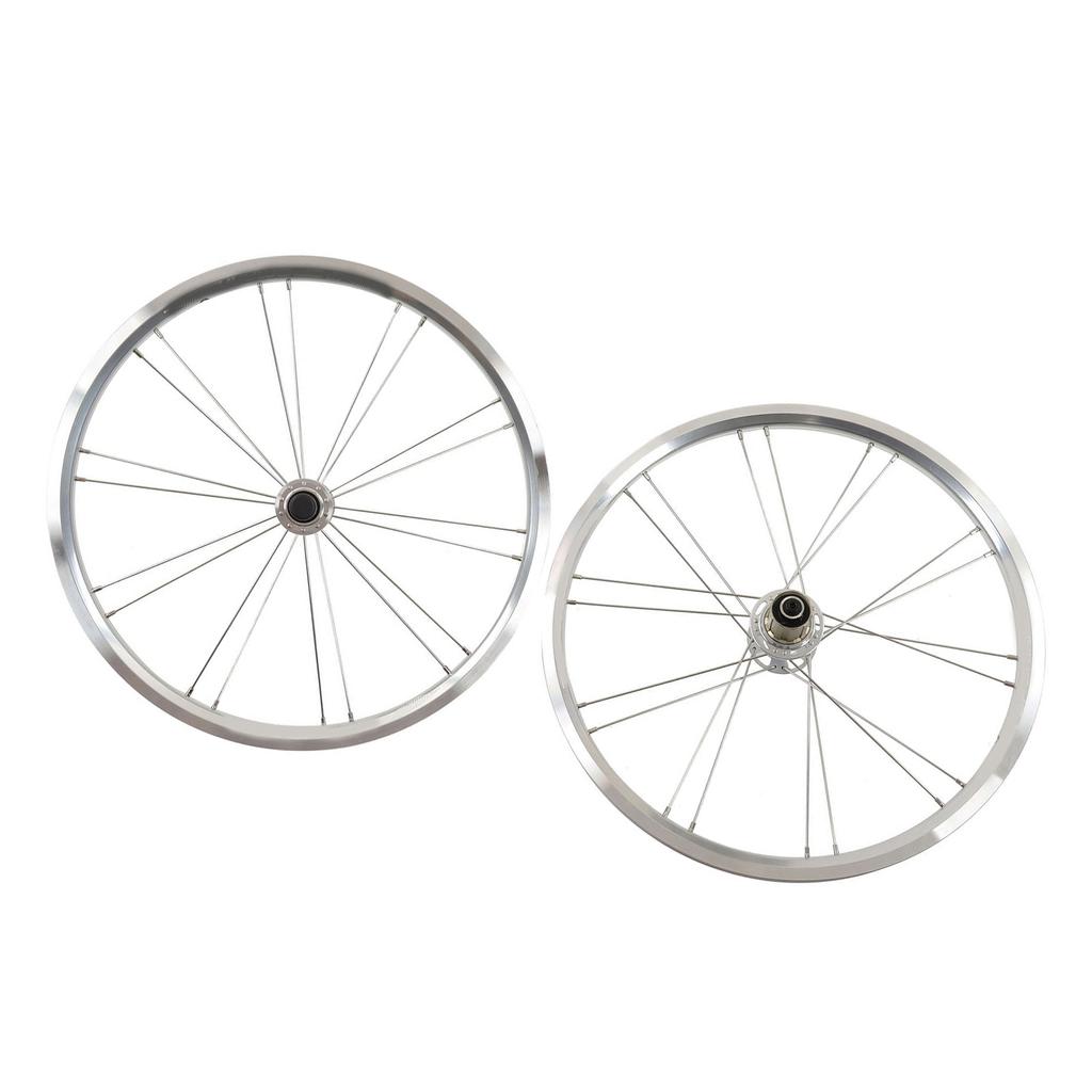 20 Zoll 406 Fahrrad-Radsatz, Aluminiumlegierung, Mountainbike-Radsatz, vorne 100 mm, hinten 130 mm, Silber