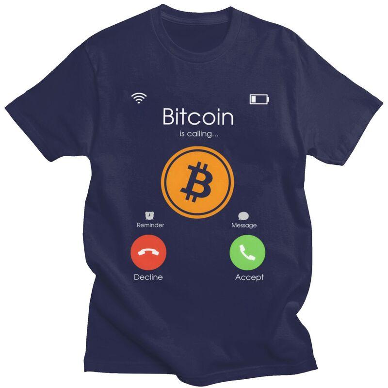 

Bitcoin Is Calling T Shirts for Men Pure Cotton Tees Fathers Day Gift Bitcoin BTC Crypto Cryptocurrency Tshirt Tshirt Clothing 4XL