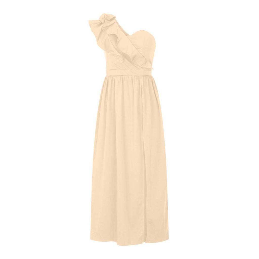Women's Casual And Fashionable Sleeveless Dress, Solid Color Dress