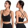 Strap Cross Back Yoga Sports Bra Quick Drying Shockproof Running Fitness Sports Underwear Large Size Bra