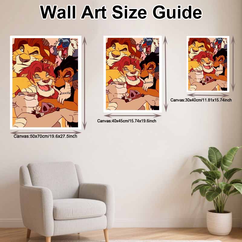 Disney Diamond Painting Kit Lion King Classic Style Home Decor Craft Perfect Gift Idea Diamond Art