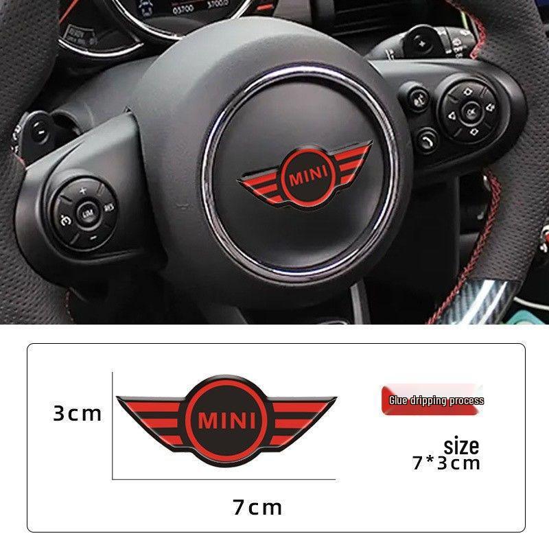 BMW MINI Cooper Interior Steering Wheel Logo Customization Sticker