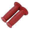 Nakira Motorcycle Grip Moped Handle Barrel Type 0.9 Inch (22.2 Mm) Left and Right Set Rubber E Type (Red)