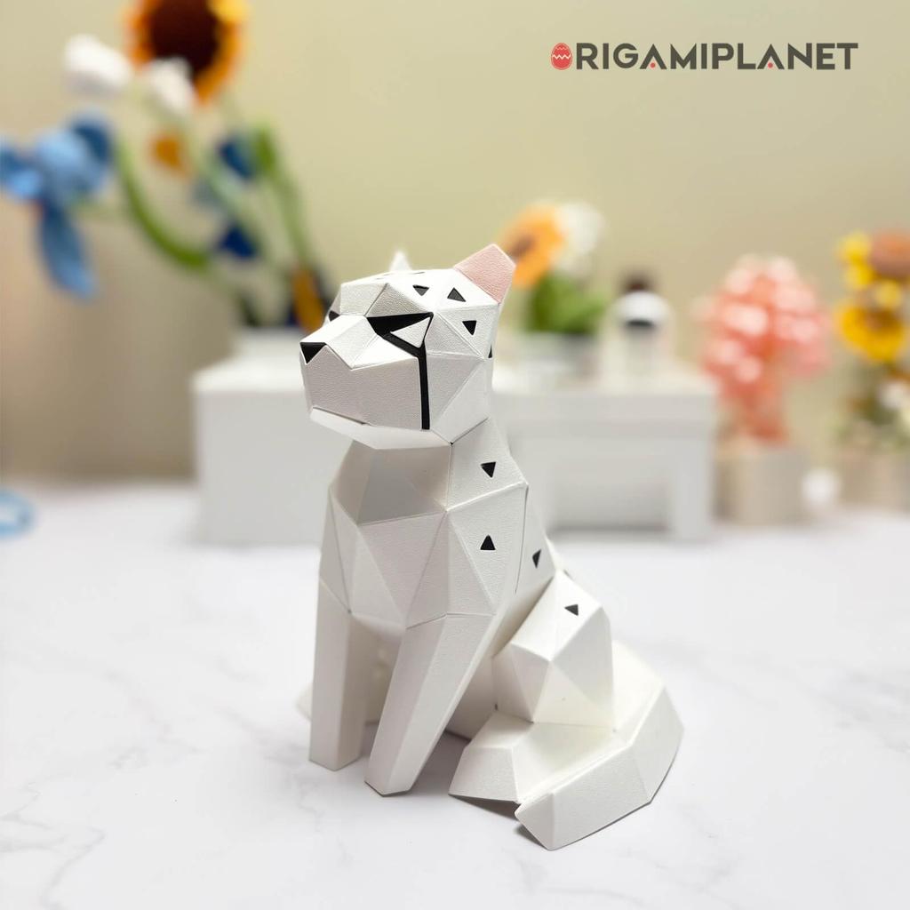 ORIGAMIPLANET Leopard 3D Origami Papercraft Creative Handmade Paper Art for 3D Paper Sculptor Unique DIY Animal Model Papercraft Set Gift for Girls