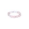 Natural Pink Quartz & White Crystal Bracelet for Girls - Sweet, Heart Design 