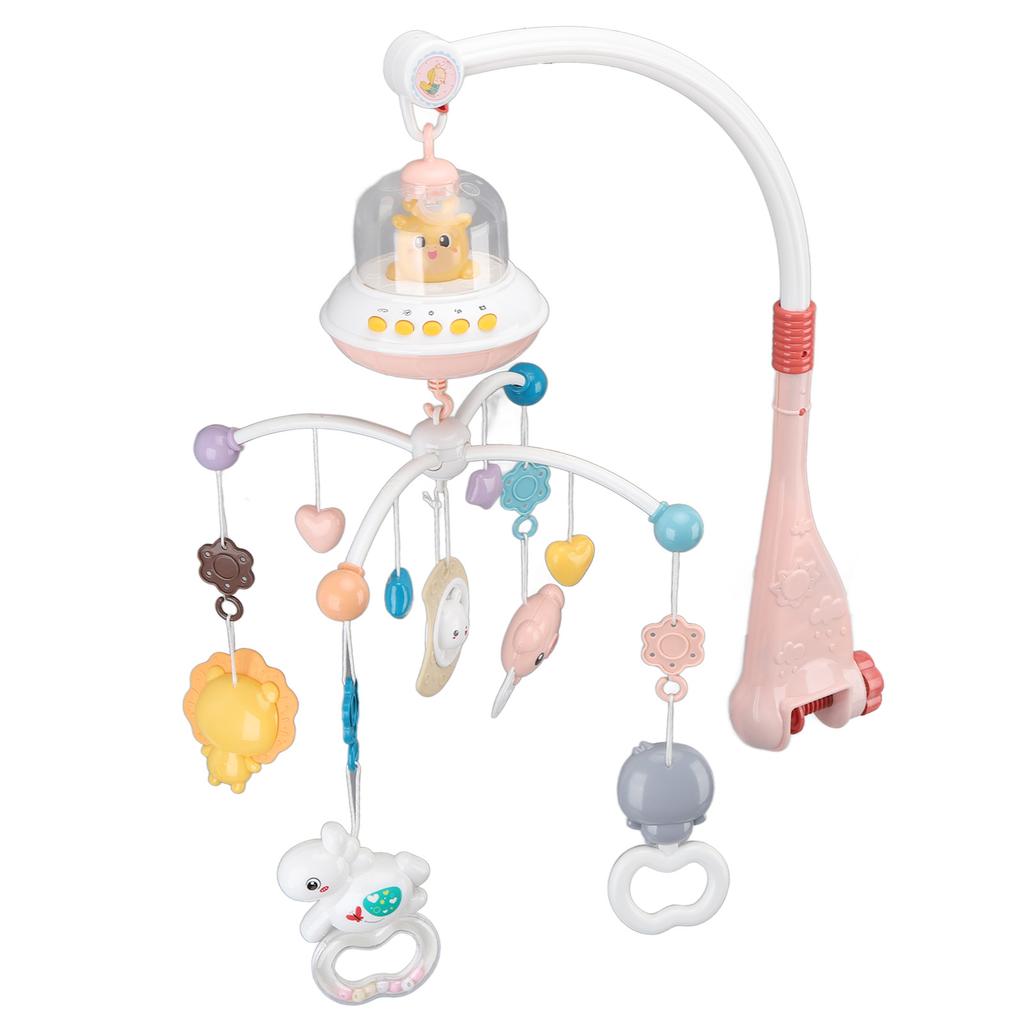 Baby Mobile Hanging Rotating Animals Night Lights Relaxing Music Baby Plastic Mobile with Projector