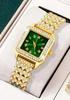 Fashionable Digital Square Watch Set, Fully Diamond Ladies' Watches, Women's Watches, Quartz Watches