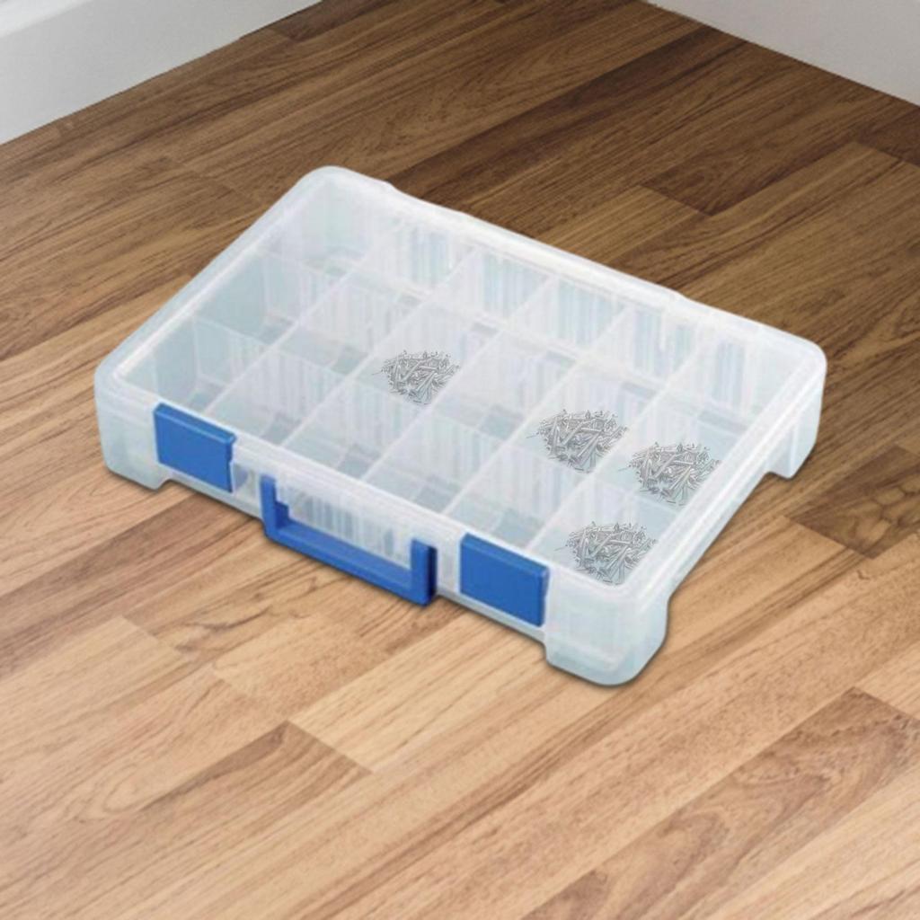 Fishing Tackle Storage Box with Dividers for Beads Art DIY Crafts Nuts 40.5cmx29cmx7.8cm