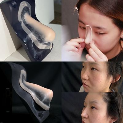 Borde Soluble Silicona Nariz Falsa Nariz y Mentón Cosplay Prótesis Halloween Convenciones de Cómics Teatro Prótesis de Nariz Kit de Nariz Falsa