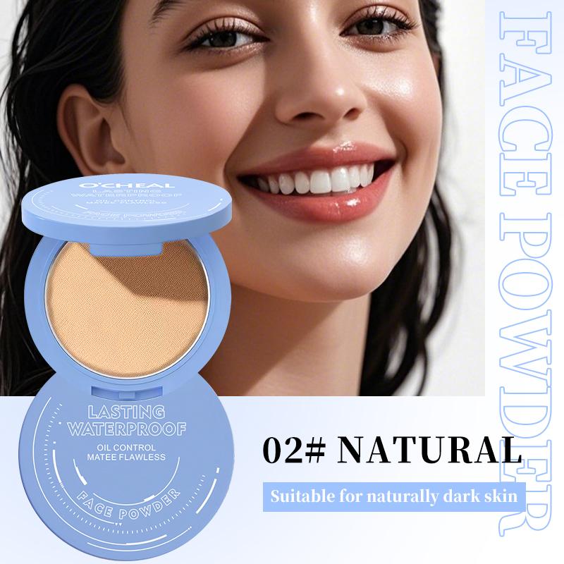 Ocheal Polvo Fijador Mate para Rostro Control de Grasa Ligero Base Radiante Polvo Compacto Maquillaje Facial Cobertura Total Cosmético