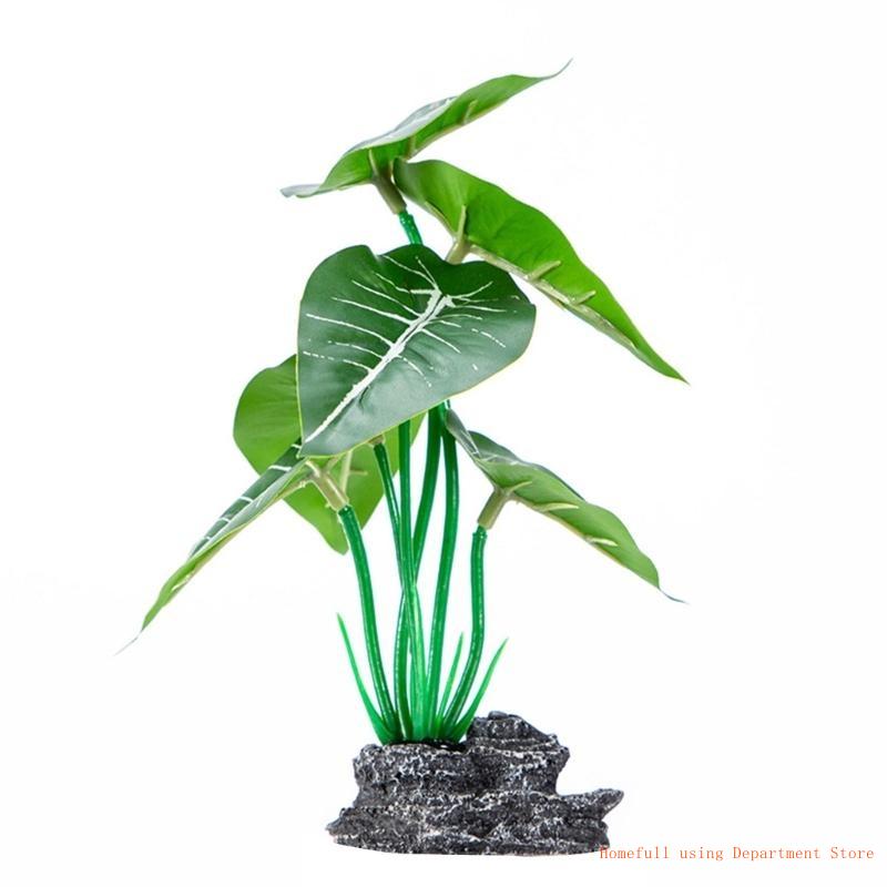 Aquariums Landscape Artificial Lotuses Plant Figurine Statue for Aquariums