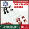 2026 Caldo Per VOLKSWAGEN VW 4 Pezzi Adesivi Pinze Freno Auto Decalcomanie Mozzo Ruota Freni per Volkswagen VW GTI Rline Polo Golf Passat Tiguan