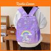 Colorful And Charming Nylon Unicorn School Backpack For Kids With Comfortable Curved Shoulder Straps