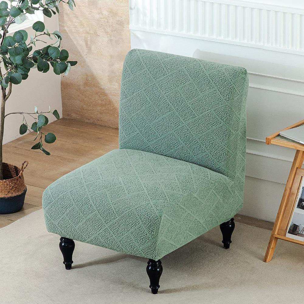 Washable Armless Chair Cover Single Seat Chair Dust Cover Durable Chair Slipcover  For Dining Room