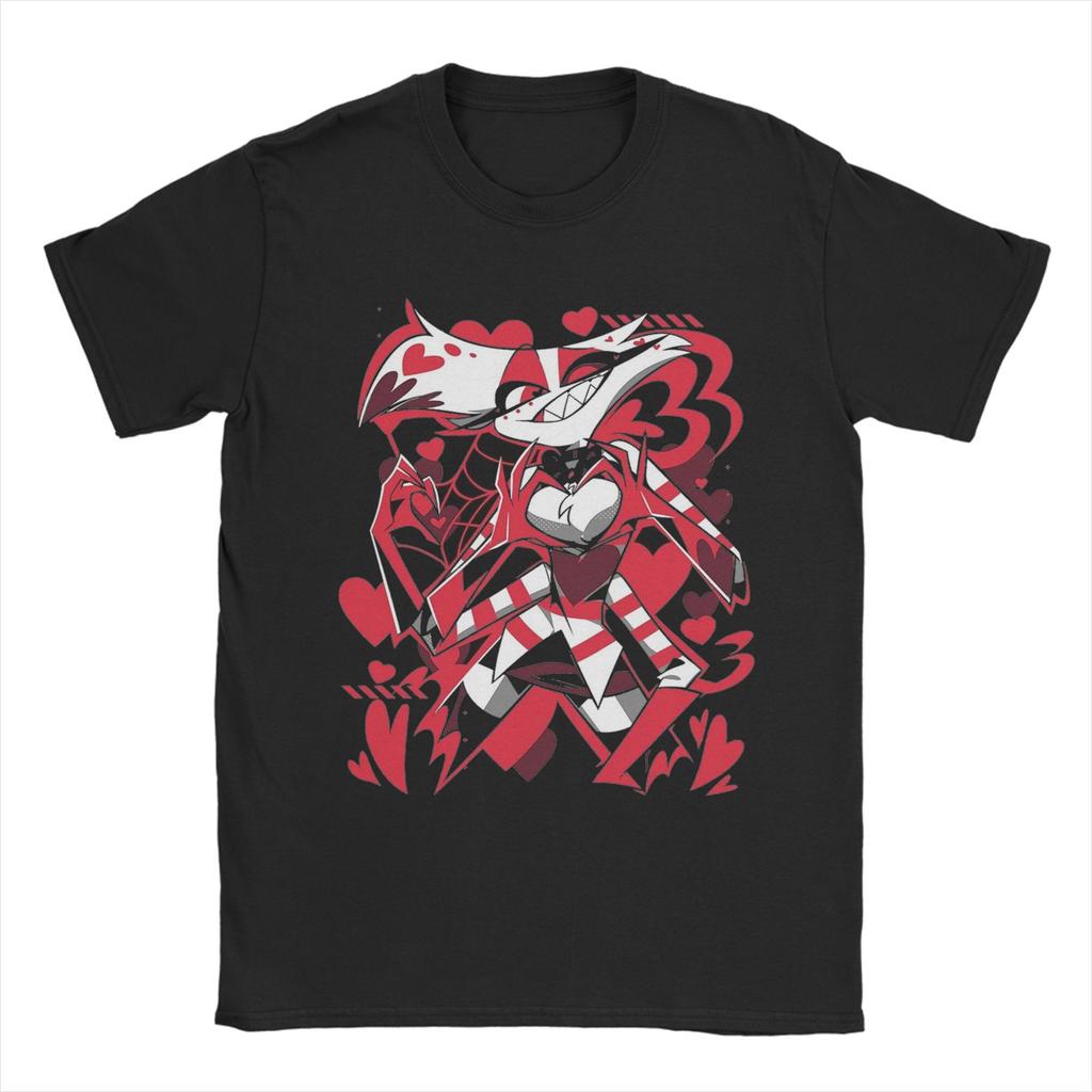 Hazbins Hotels Huskerdust Valentine T-Shirt Men Women  Humorous 100% Cotton Tee Shirt O Neck Short Sleeve T Shirt Original Tops