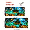 2D Door Banner 2D Flat Gothic Moonlight Skull Castle - UV Glowing Halloween Garage Door Banner