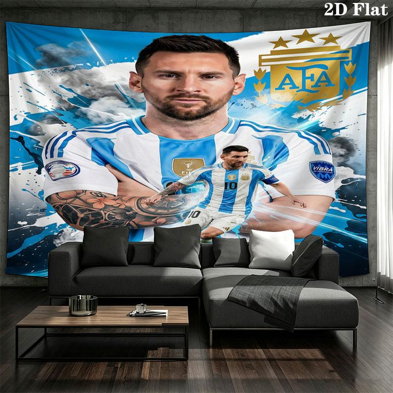 Leo Messi Wall Tapestry Aesthetic Wall Hanging Printed Fabric Blanket Decorative Tapestries for Bedroom Living Room Home Decor