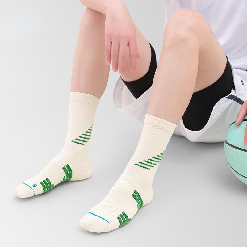 Size 39-44 Men's Tube Breathable Towel Bottom Basketball Socks Sports Socks