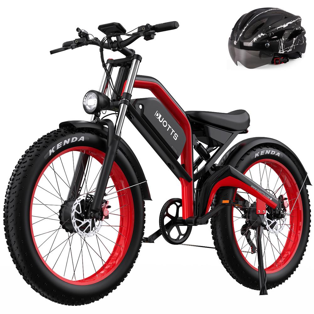 Electric Bicycle All Terrain DUOTTS 26" 750Wx2 Motor EBike For Adult 20AH Full Suspension Top Speed 45Km/h MaxLoad 150KG N26