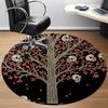 1PC Skull Tree Office Round Area Rug,  Mat Suitable ForOffice, Under Office Chairs Bedroom Living Room Home Decor, Room Deco
