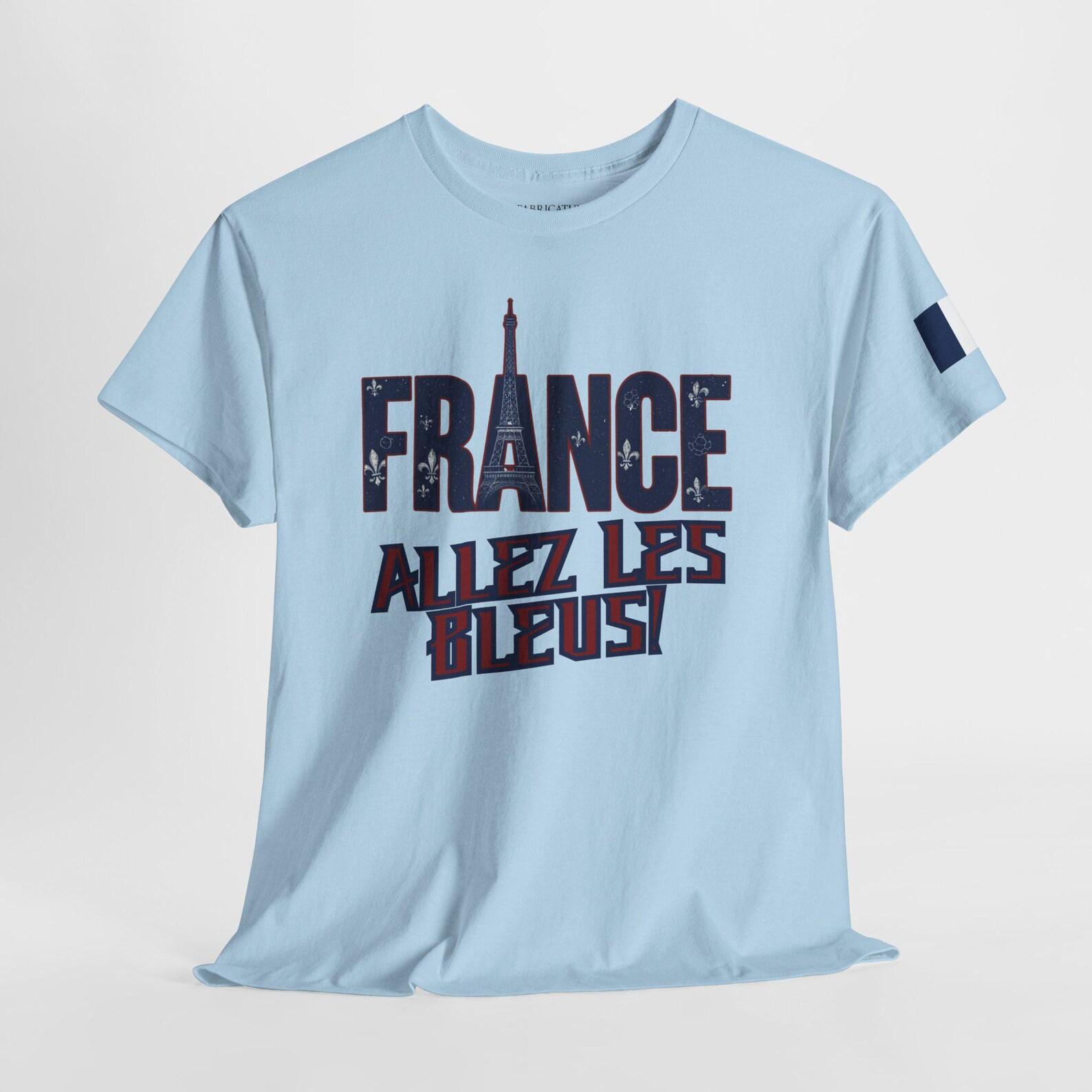 France Football Fan Tee | Allez Les Bleus Soccer Shirt | Retro Graphic Top 2XL
