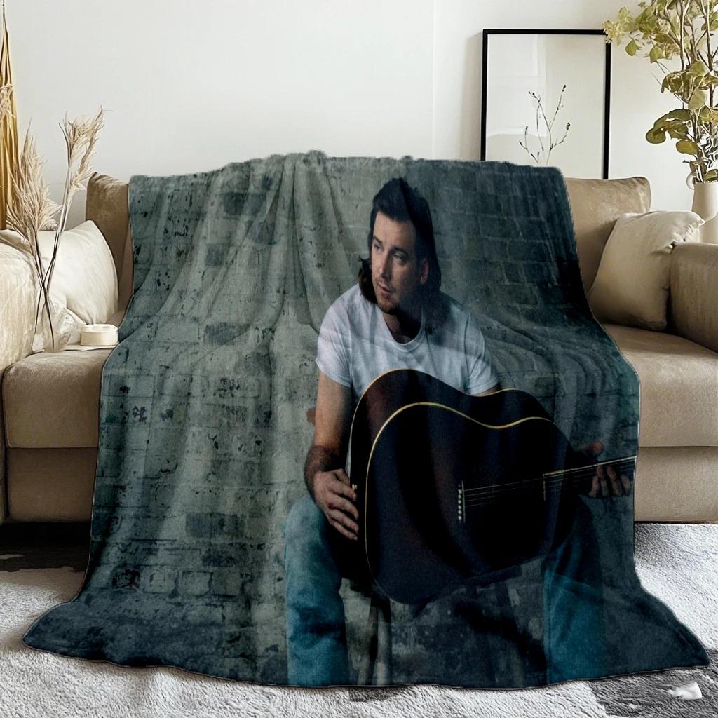 Couverture jetée imprimée Morgan Wallen Just In Case pour Camping Lit Canapé Bureau Climatisation Douce Loisir Textile de Maison