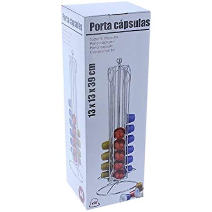 Support pour capsules de café - BIGBUY HOME - Tournant - 36 capsules - Plastique - Design contemporain
