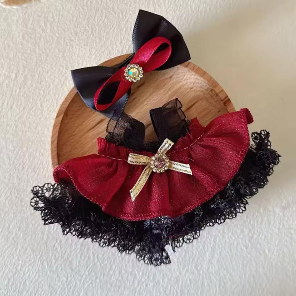 17cm Niedliche Mini Labubu Kleidung Sitzende Party Plüschpuppe DIY Halloween Spitzhut Kleine Kürbis Dekorative Kleidung Accessoires