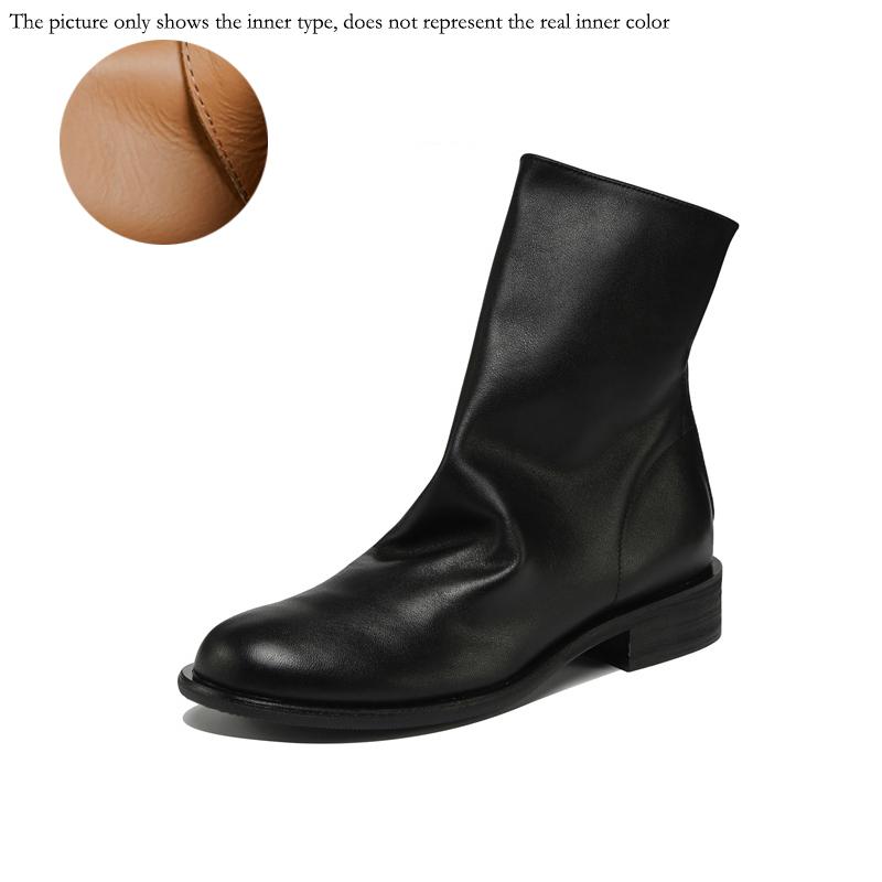 Winter Women'S Boots Vintage Chelsea Boots Women'S Shoes Women'S Ankle Boots Genuine Leather Western Boots Retro