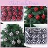 Charming 7cm Black And White Plaid Christmas Tree Hanging Ornaments For Holiday Cheer