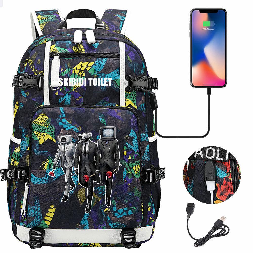 3-teiliges Schulrucksack-Set für Schüler Große Kapazität Oxford-Stoff Schultasche mit Schultergurt und Federmäppchen