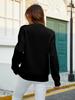 2024 Autumn Winter Women's European/American Style Solid Color Single-Breasted Round Neck Knitwear Pullover Sweater