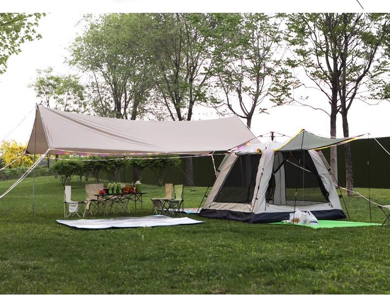 Large Waterproof Tarp Camping Tent Outdoor Shade Sail Ultralight Garden Canopy Awning Tourist Beach Sun Shelter
