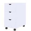 Meuble à tiroirs - vidaXL - 245727 - 33x45x60 cm - Blanc - 3 tiroirs avec roulettes