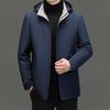 Hochwertige Herren-Winterdaunenjacke: Business Casual für mittlere und ältere Jahre, Verdickter warmer Kapuzenmantel