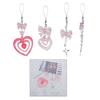 Lovely Bowknot Heart Cross Star Phone Charm Straps Car Keys Hanging Pendants Bag Decoration Lanyard Purse Accessories